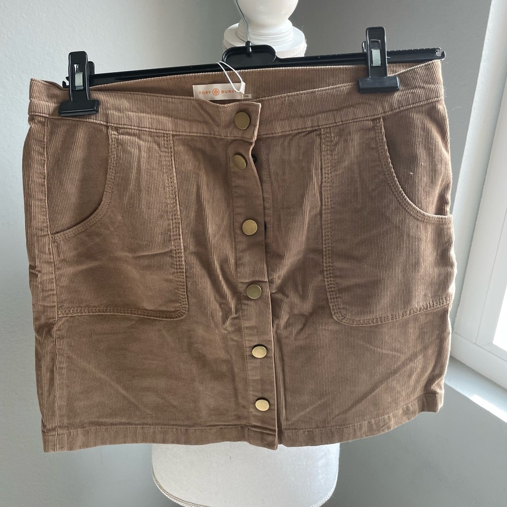 Tory Burch Tan Cargo Mini Skirt